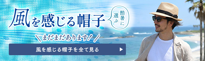 風を感じる帽子