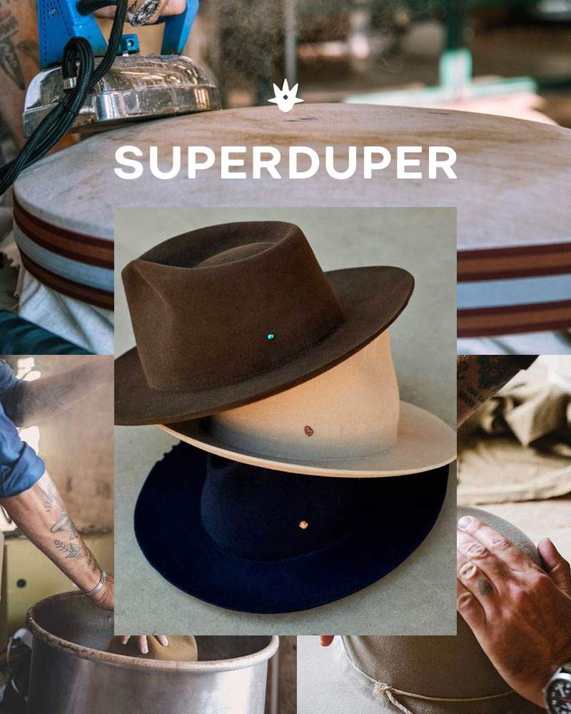 J*e様 レアサイズ イタリア製　スーパーデューパー　ブラック ハット 60 SUPERDUPER（スーパードゥーパー）｜メンズハット・帽子専門店 時谷堂