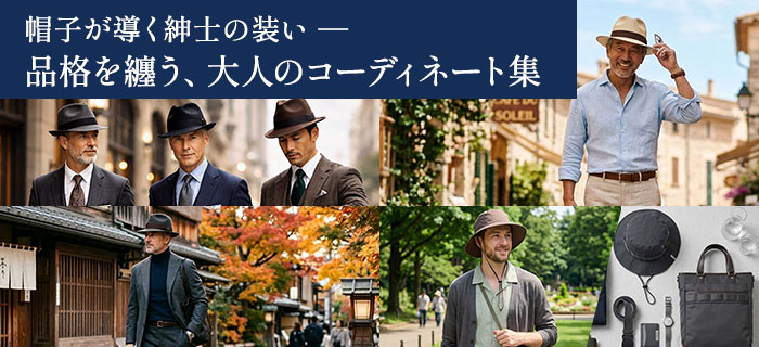 帽子が導く紳士の装い ― 品格を纏う、大人のコーディネート集 一覧