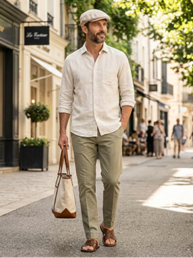 週末の街歩き（春夏）～ハンチングと小物で楽しむ春夏コーデ