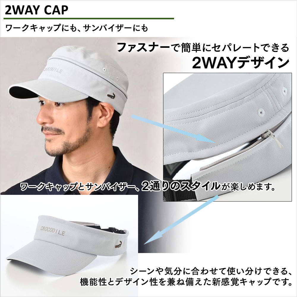 Air Mesh 2way Golf Cap（エアメッシュ ツーウェイ ゴルフキャップ） 詳細