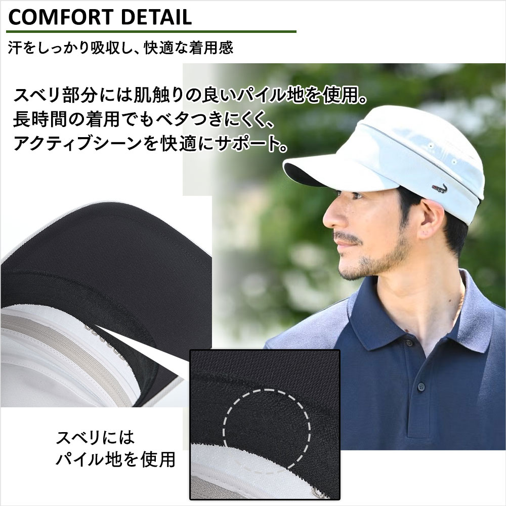 Air Mesh 2way Golf Cap（エアメッシュ ツーウェイ ゴルフキャップ） 詳細