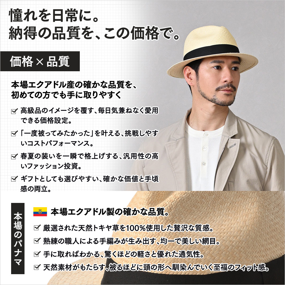 Flat Panama Hat（フラット パナマハット）　詳細