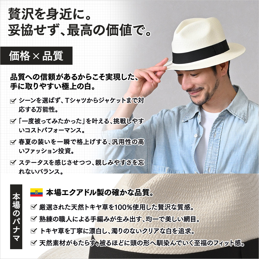 Flat Panama Hat（フラット パナマハット）　詳細