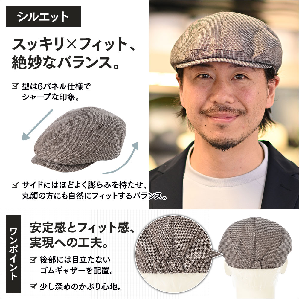 Washable Hunting（ウォッシャブル ハンチング） ブラウン　詳細