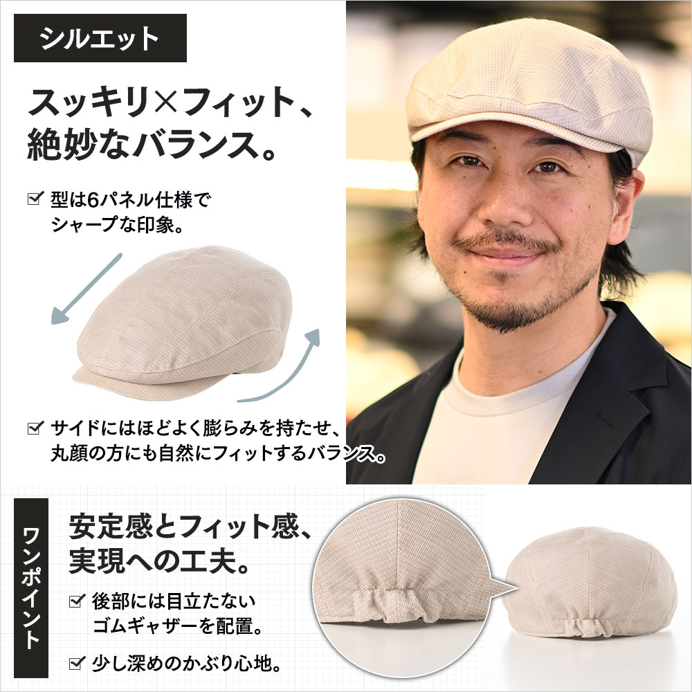 Washable Hunting（ウォッシャブル ハンチング） ナチュラル　詳細