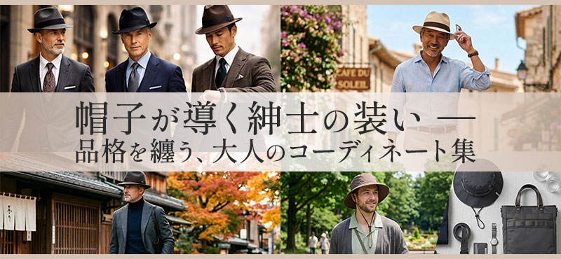 帽子が導く紳士の装い ― 品格を纏う、大人のコーディネート集