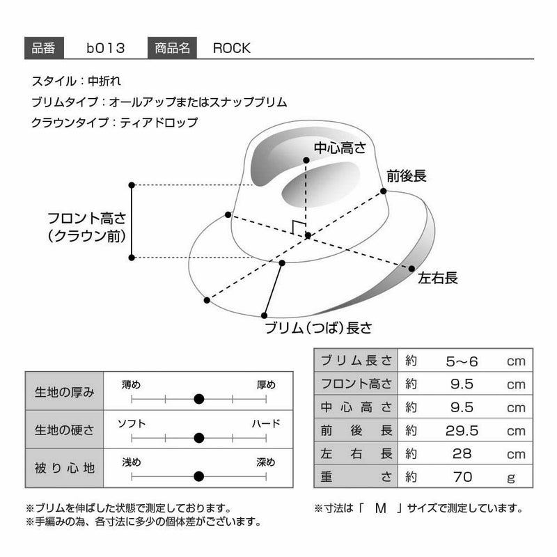 オメロ オルテガのパナマハット ROCK（ロック）ナチュラル