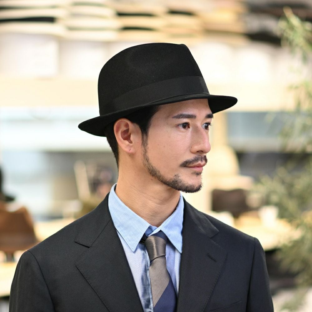 トナック フェルトハット LARME（ラルム）ブラック | 帽子通販 時谷堂
