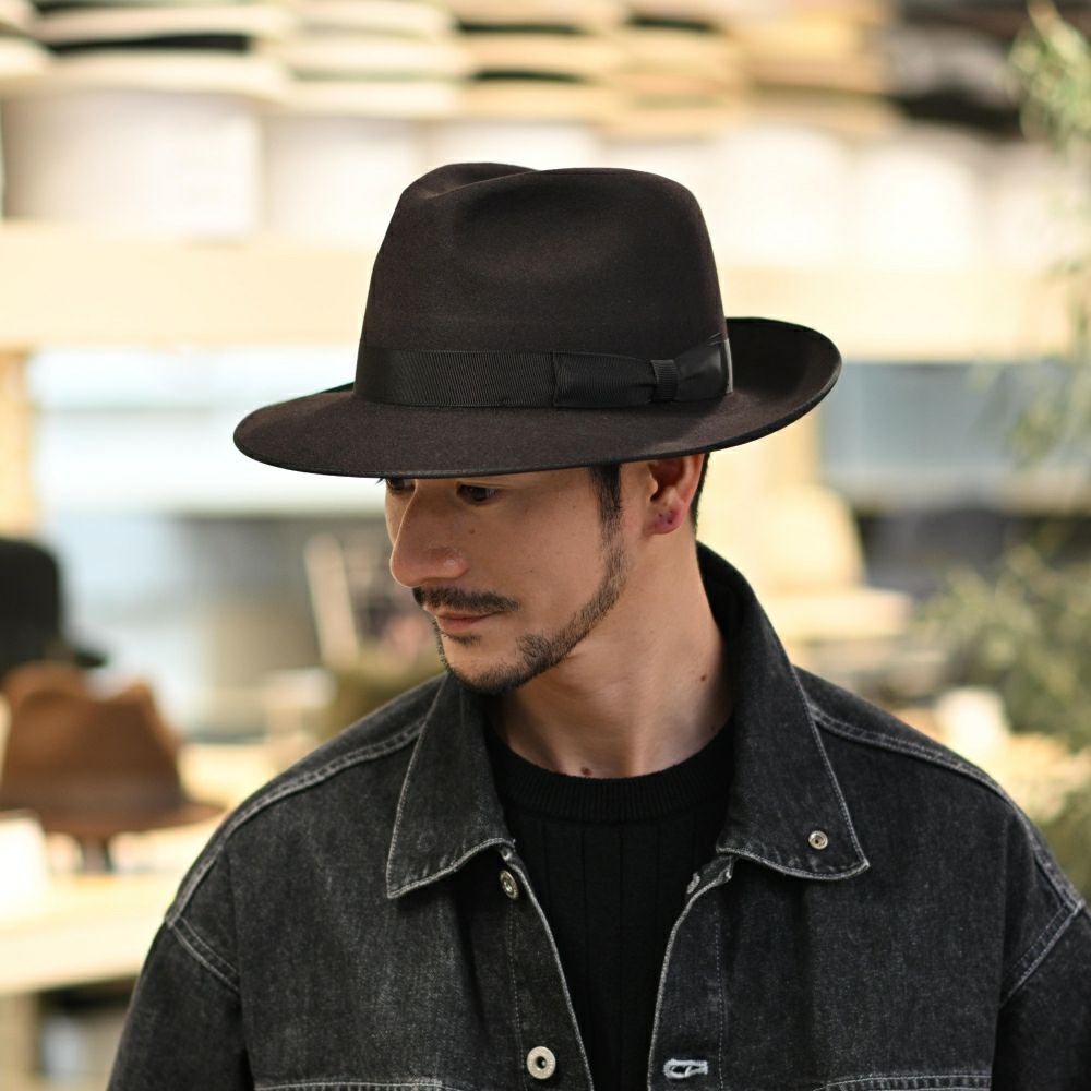 トナック フェルトハット NOBLE(ノーブル)ダークブラウン | 帽子通販 トナック フェルトハット NOBLE(ノーブル)ダークブラウン | 帽子通販