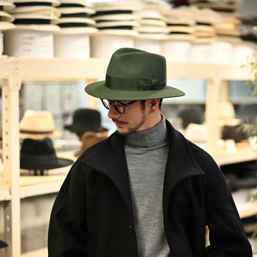 トナック フェルトハット FEDORA BOSQUET（フェドラ ボスケ）グリーン