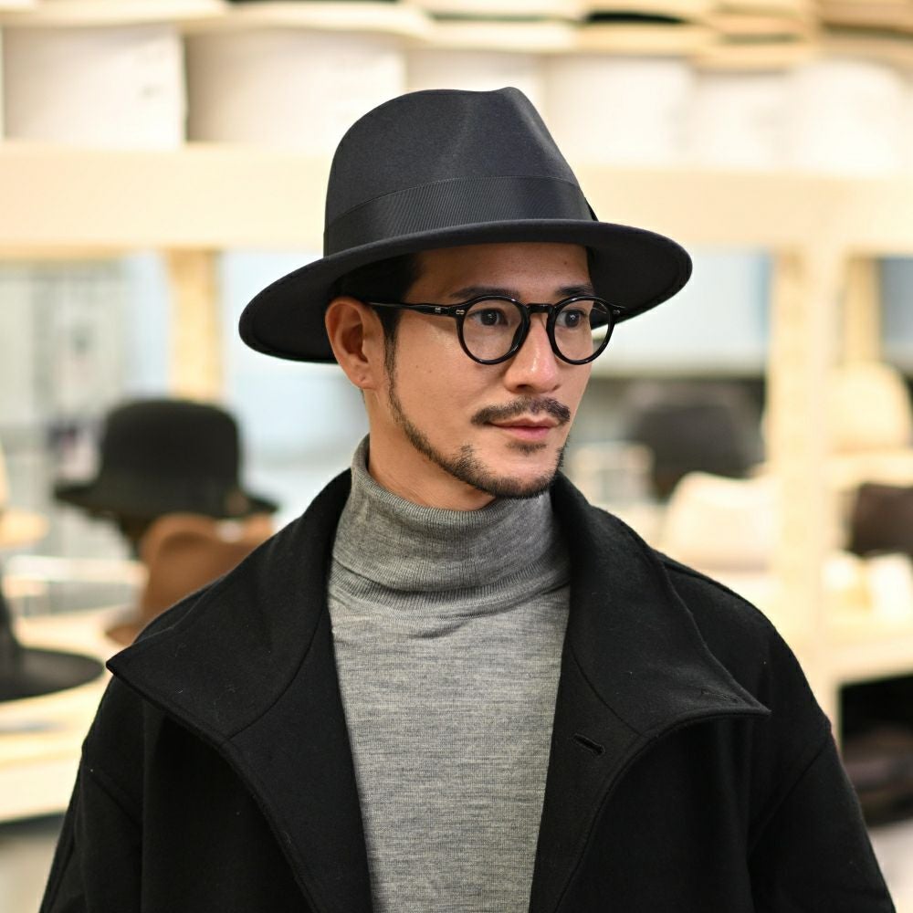 50s Lee ブラックレーベル ハット ウォーターブロック　フェルト5番街 トナック フェルトハット FEDORA LAC（フェドラ ラック）グレー | 帽子