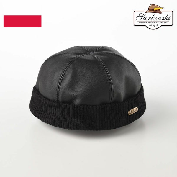 Leather beanie cap（レザービーニーキャップ）ブラック