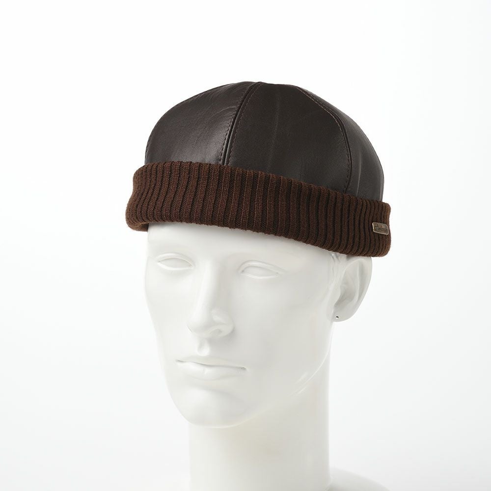 ステルコフスキー レザーキャップ Leather beanie cap（レザービーニー