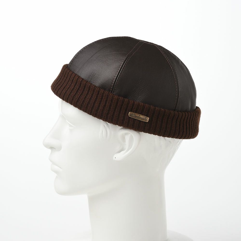 ステルコフスキー ステルコフスキー レザーキャップ Leather beanie cap（レザービーニー