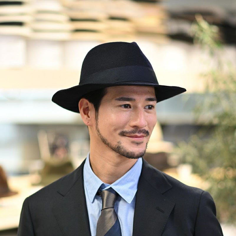 ビガリのフェルトハット ALFREDO（アルフレード）ネイビー