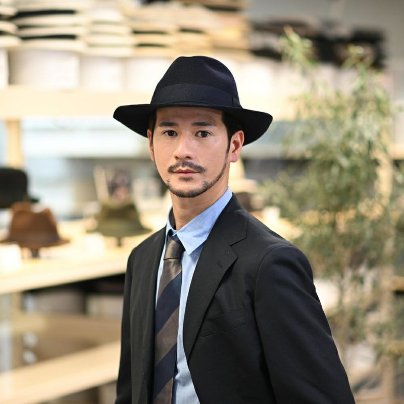 ビガリのフェルトハット ALFREDO（アルフレード）ネイビー