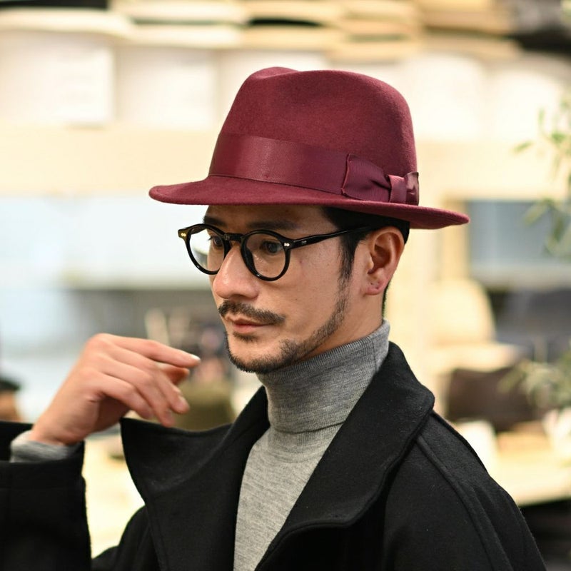 ビガリのフェルトハット AVANTE（アバンテ）バーガンディ