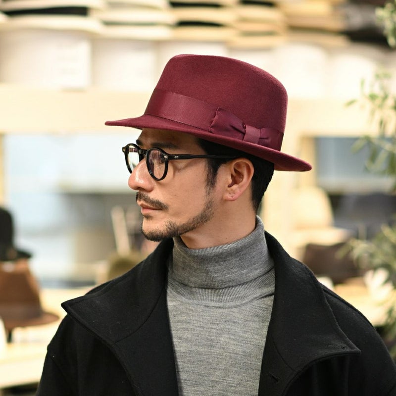 ビガリのフェルトハット AVANTE（アバンテ）バーガンディ