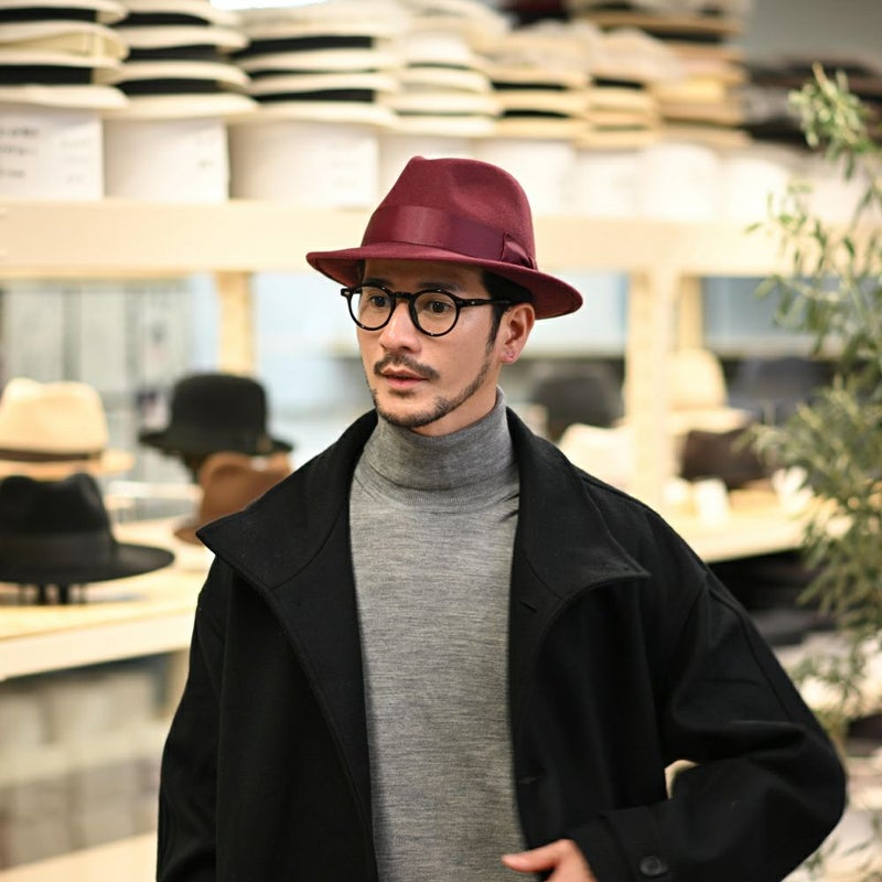 ビガリのフェルトハット AVANTE（アバンテ）バーガンディ