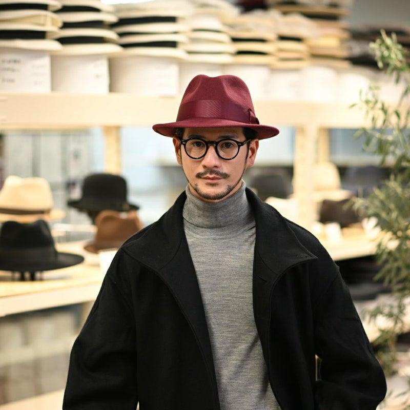 ビガリのフェルトハット AVANTE（アバンテ）バーガンディ