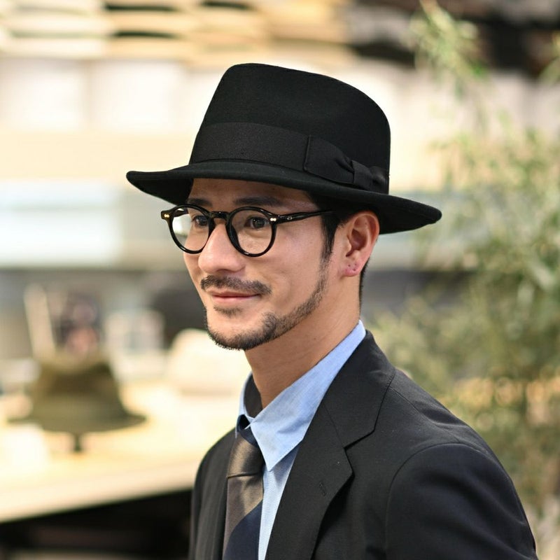 ビガリのフェルトハット PLOMO（プロモ）ブラック