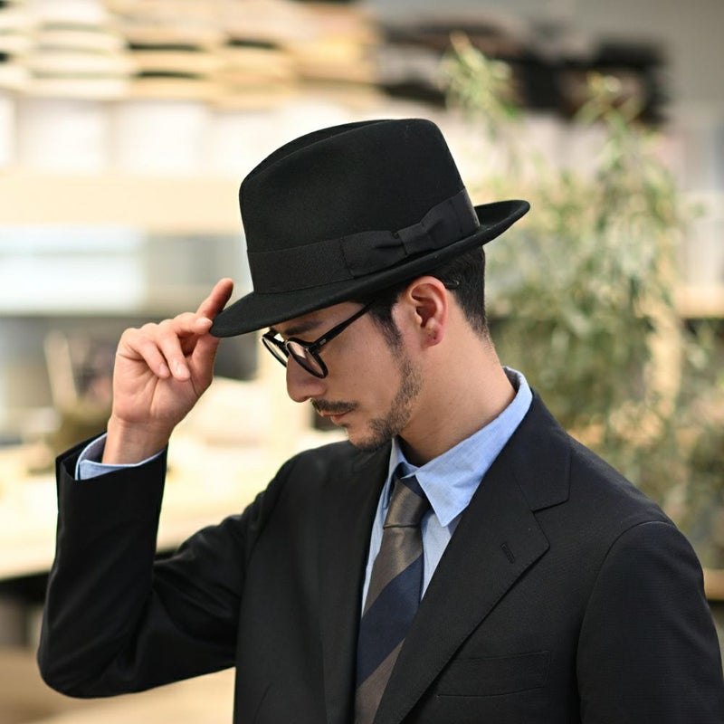 ビガリのフェルトハット PLOMO（プロモ）ブラック