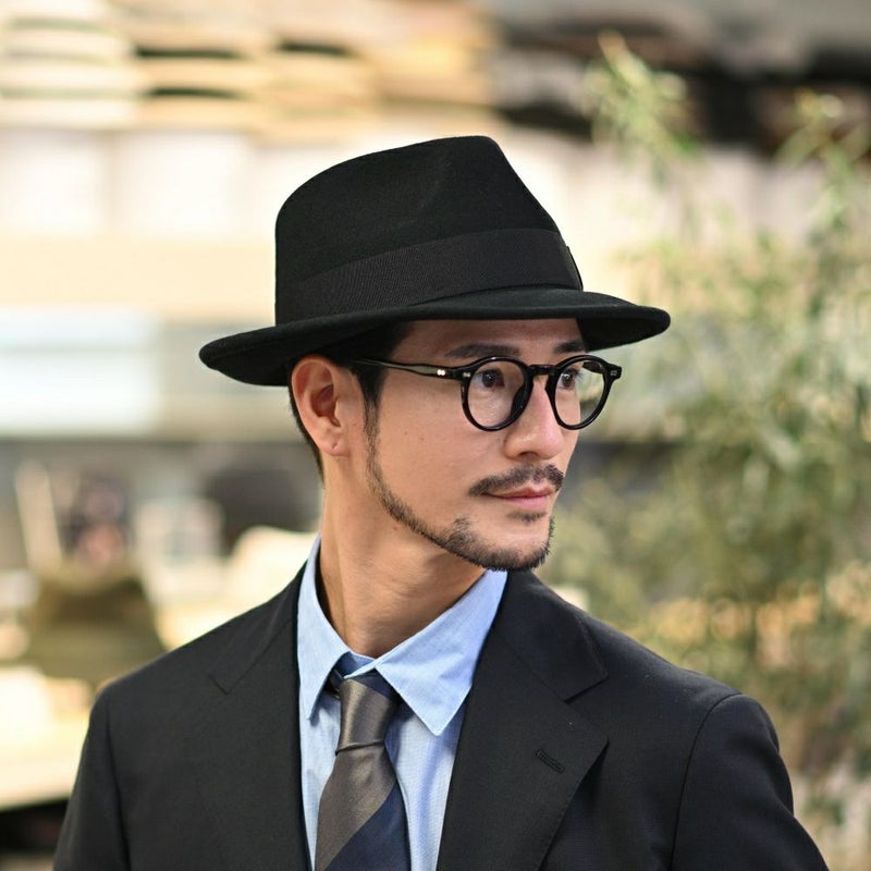 ビガリのフェルトハット PLOMO（プロモ）ブラック