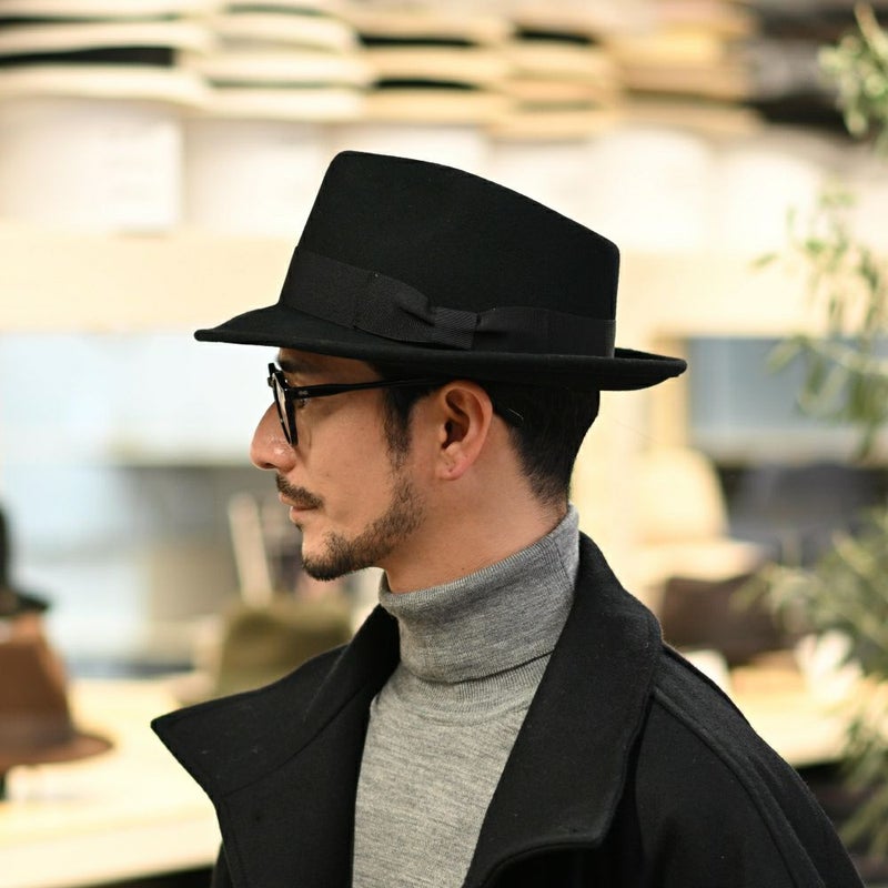 ビガリのフェルトハット PLOMO（プロモ）ブラック