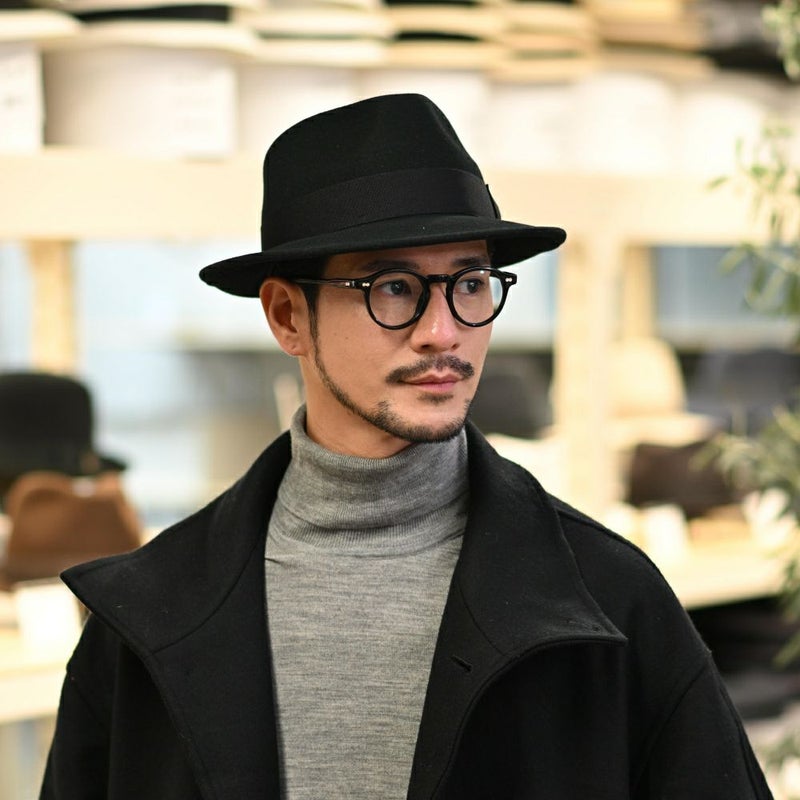 ビガリのフェルトハット PLOMO（プロモ）ブラック