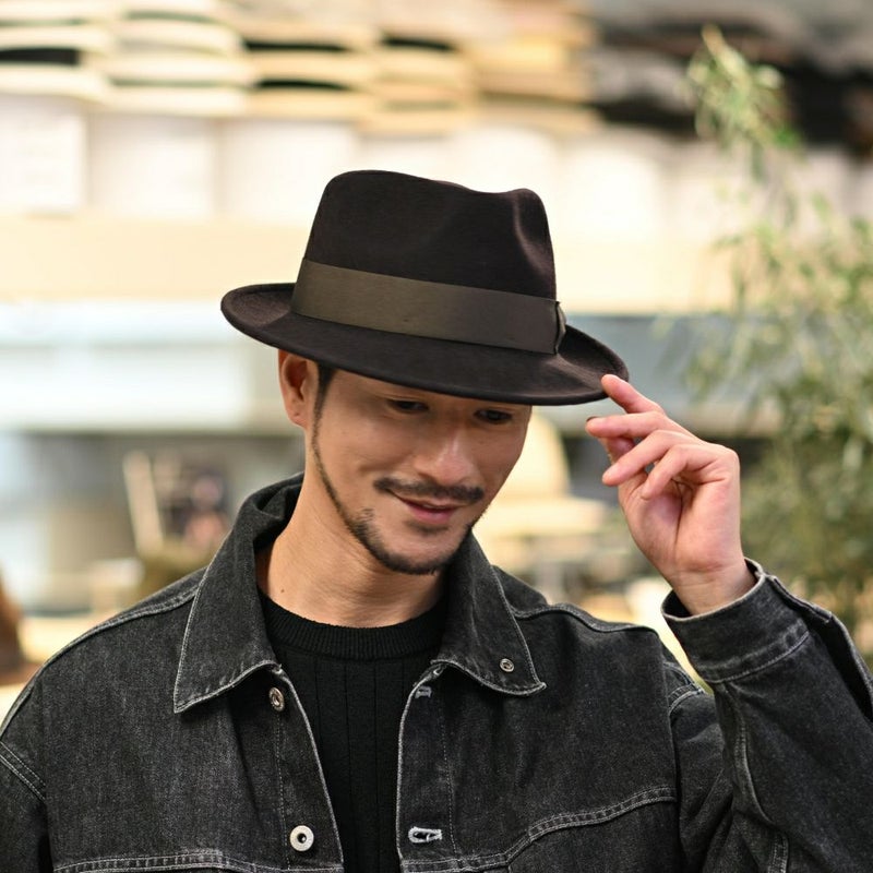 ビガリのフェルトハット PLOMO（プロモ）ダークブラウン