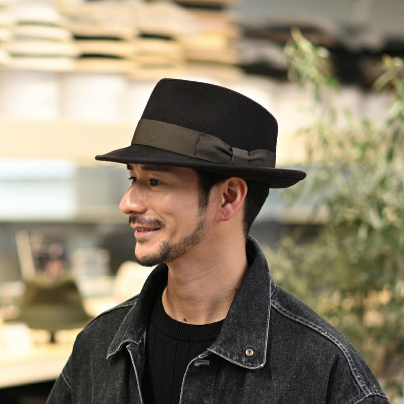 ビガリのフェルトハット PLOMO（プロモ）ダークブラウン