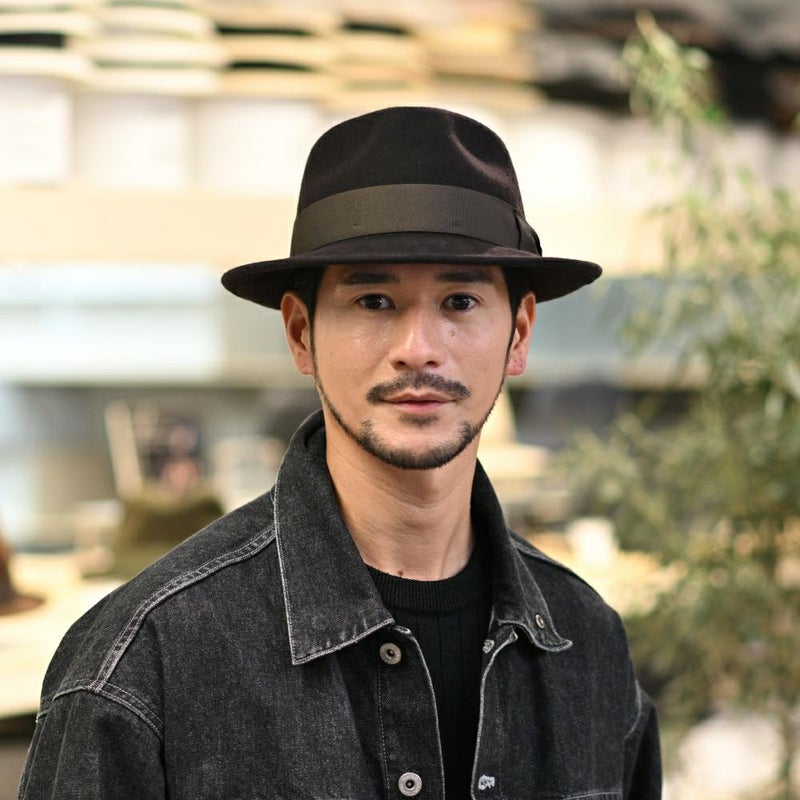 ビガリのフェルトハット PLOMO（プロモ）ダークブラウン
