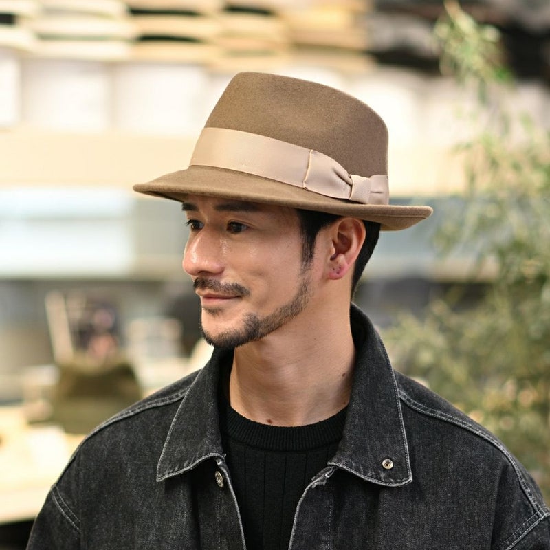 ビガリのフェルトハット PLOMO（プロモ）カーキ