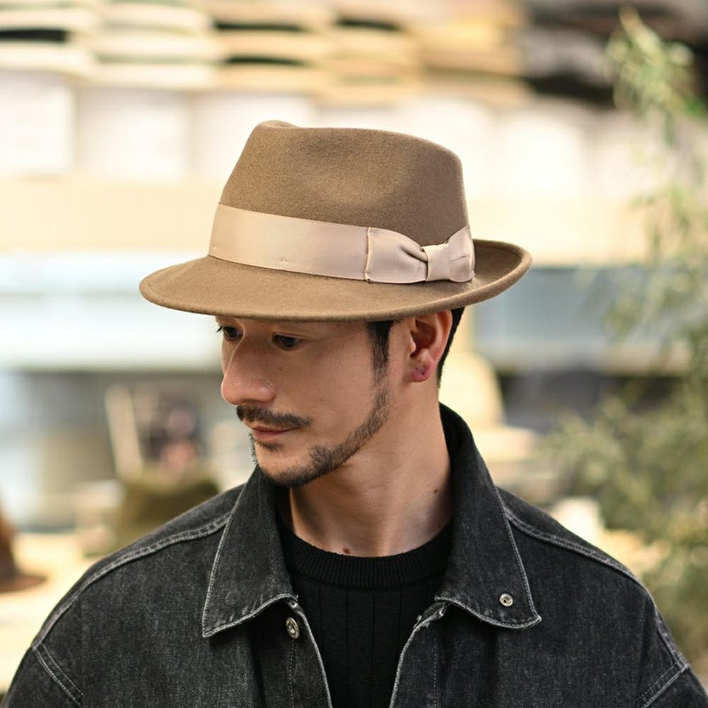 ビガリのフェルトハット PLOMO（プロモ）カーキ