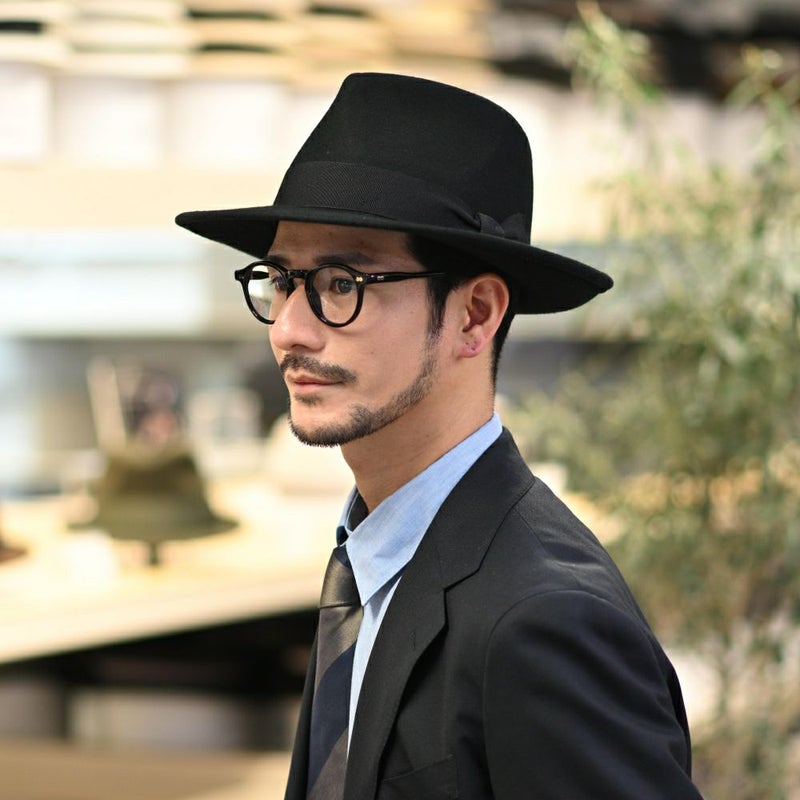 ビガリのフェルトハット HUGH（ヒュー）ブラック