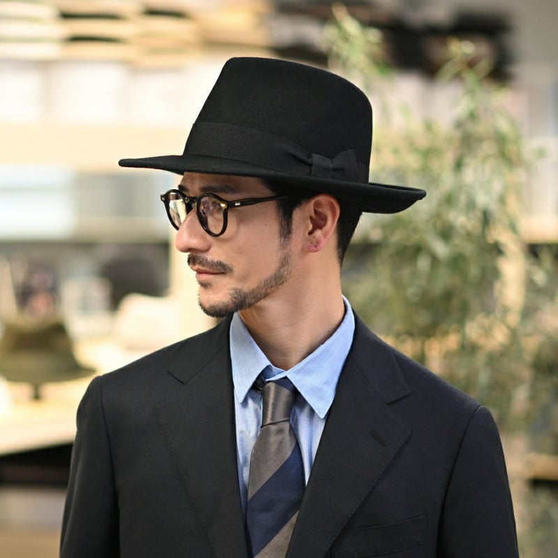 ビガリのフェルトハット HUGH（ヒュー）ブラック