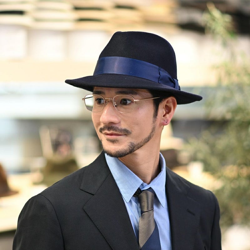 ビガリのフェルトハット ANDY（アンディ）ネイビー