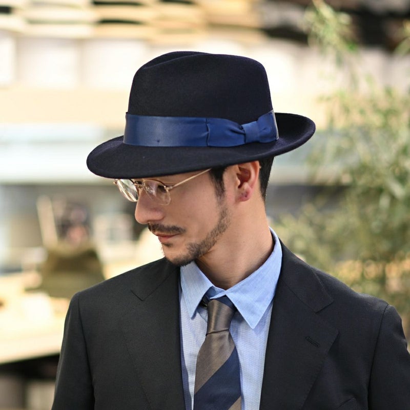 ビガリのフェルトハット ANDY（アンディ）ネイビー