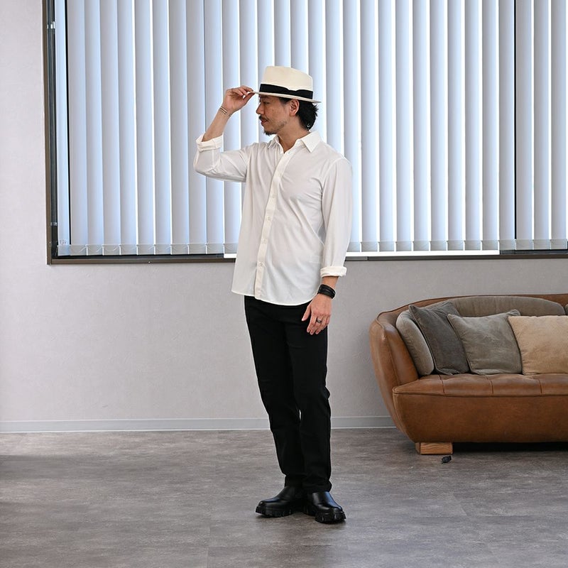 ビガリのパナマハット BOSTON（ボストン）ホワイトのモデル写真