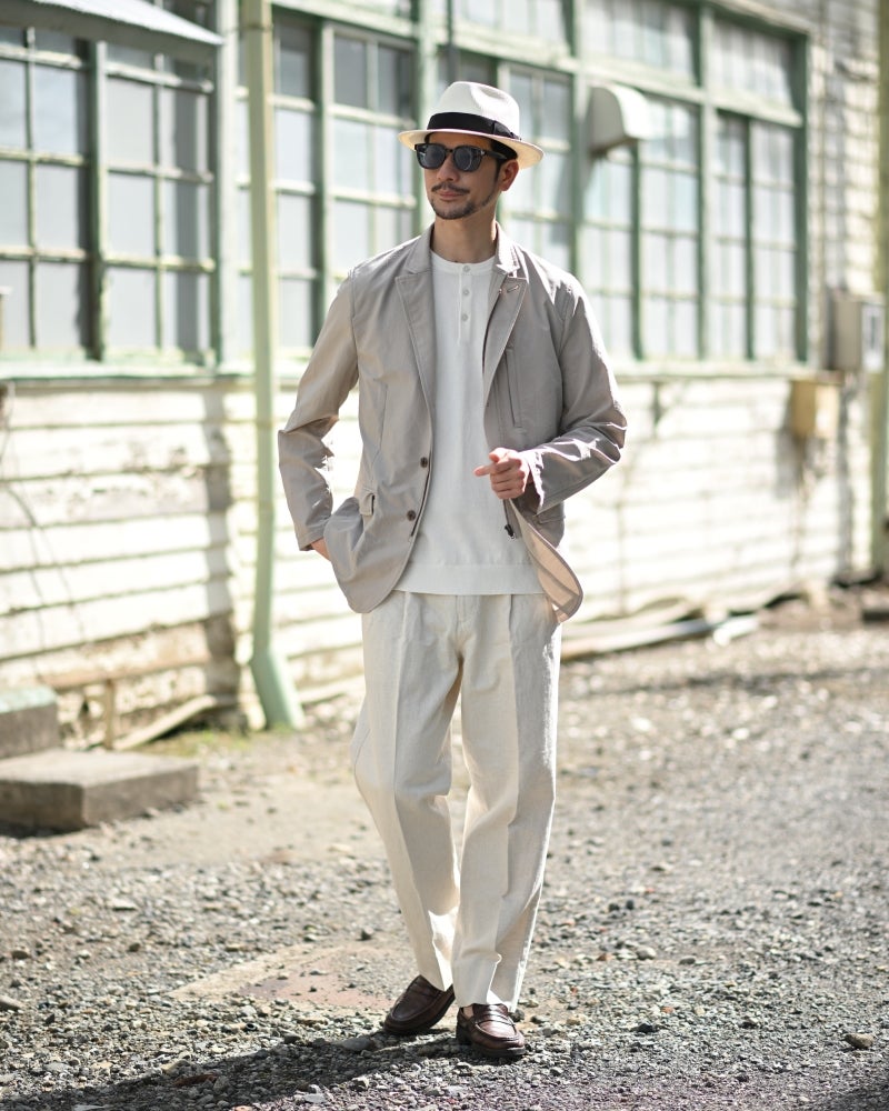 ビガリのパナマハット QUICKSTEP PANAMA（クイックステップ パナマ）ホワイトのモデル写真