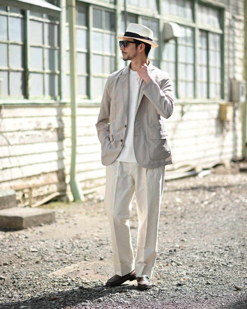 ビガリのパナマハット QUICKSTEP PANAMA（クイックステップ パナマ）ホワイトのモデル写真