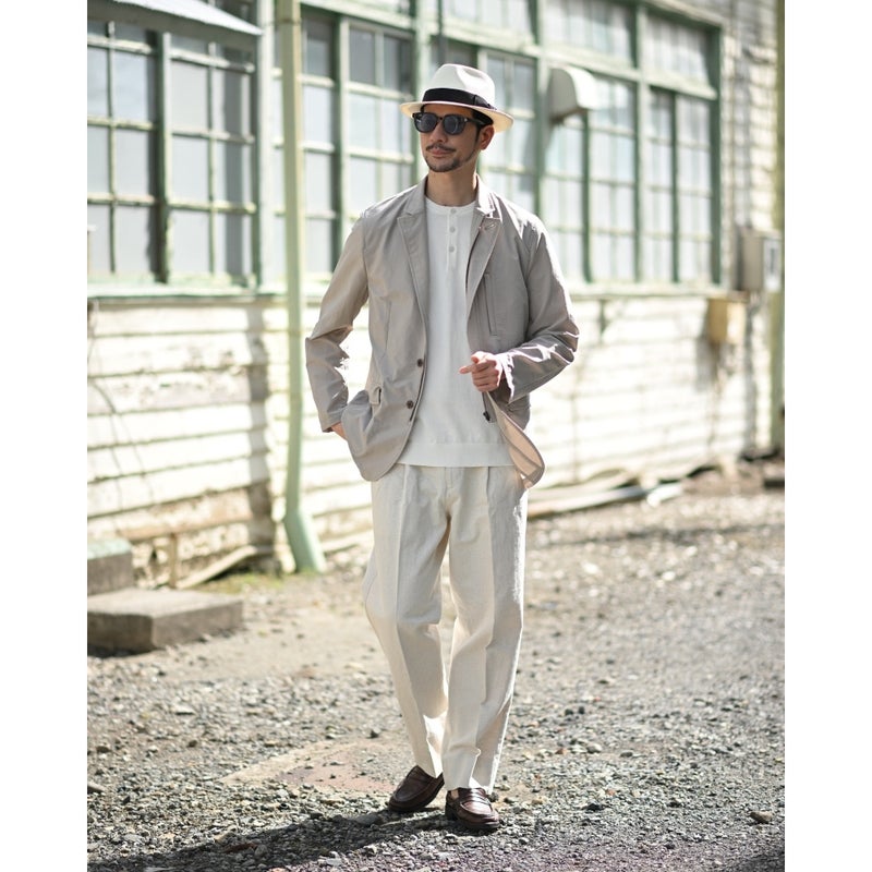 ビガリのパナマハット QUICKSTEP PANAMA（クイックステップ パナマ）ホワイトのモデル写真