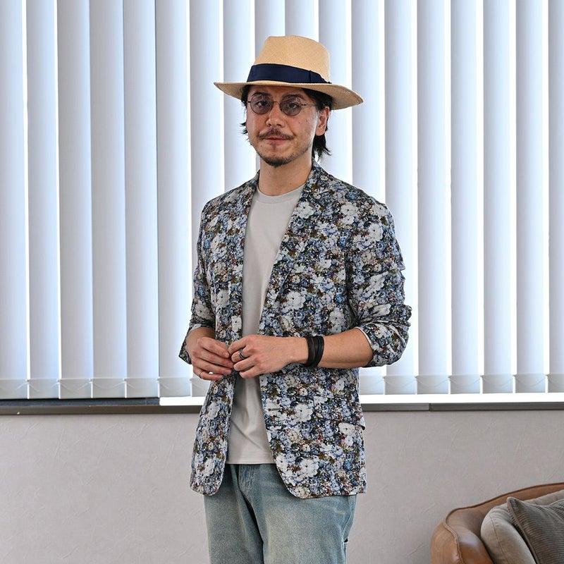 ビガリのパナマハット SANTORINI（サントリーニ）ベージュのモデル写真