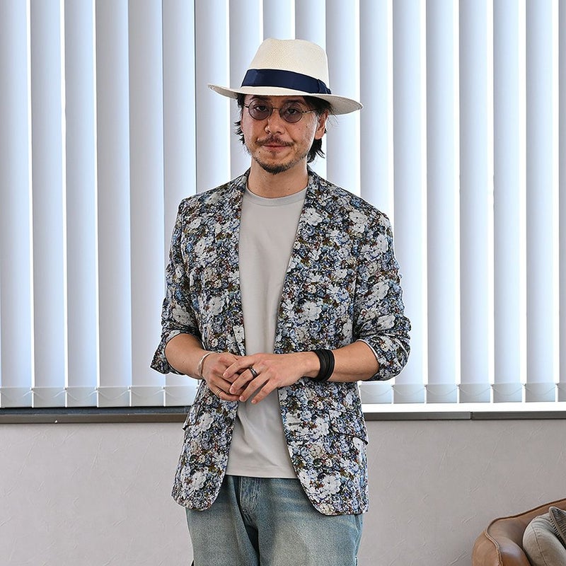 ビガリのパナマハット SANTORINI（サントリーニ）ホワイトのモデル写真