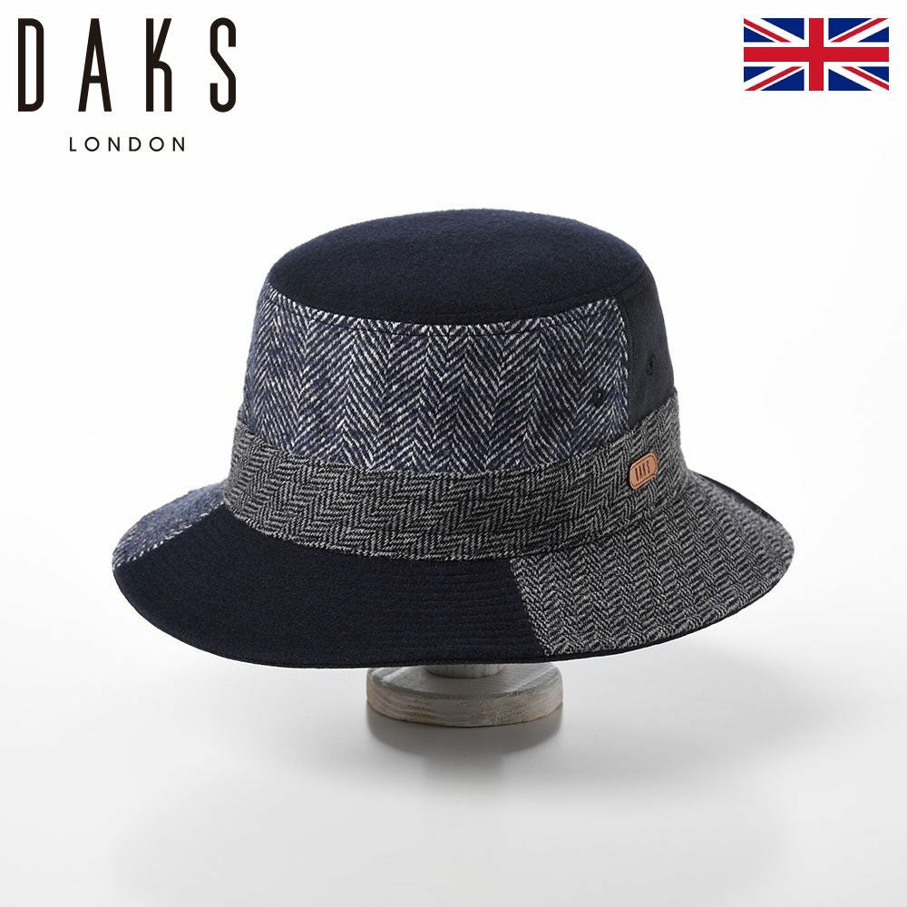 【希少】D&Gハット　デッドストック ‼︎ マルチカラー葉柄ハットつば広タイプ ダックス 布帛ソフトハット Safari Patchwork（サファリ パッチワーク