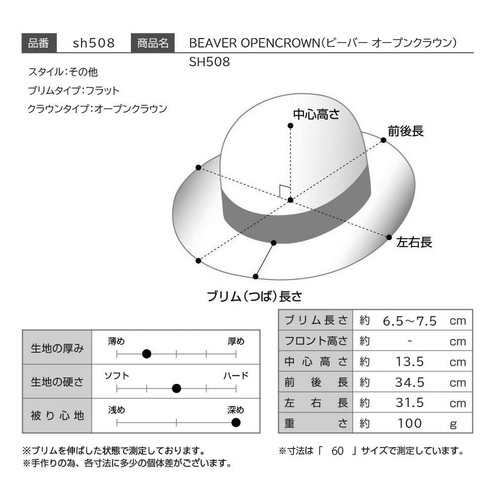 ステットソン フェルトハット BEAVER OPENCROWN（ビーバー オープン