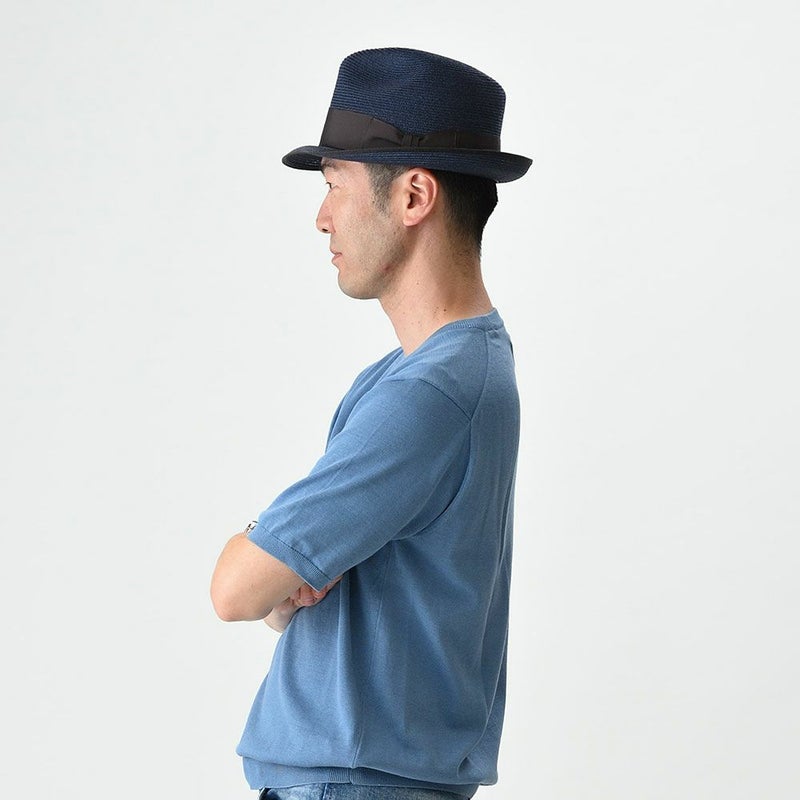 ステットソンのストローハット VICEROY（バイスロイ）ST145 ネイビー