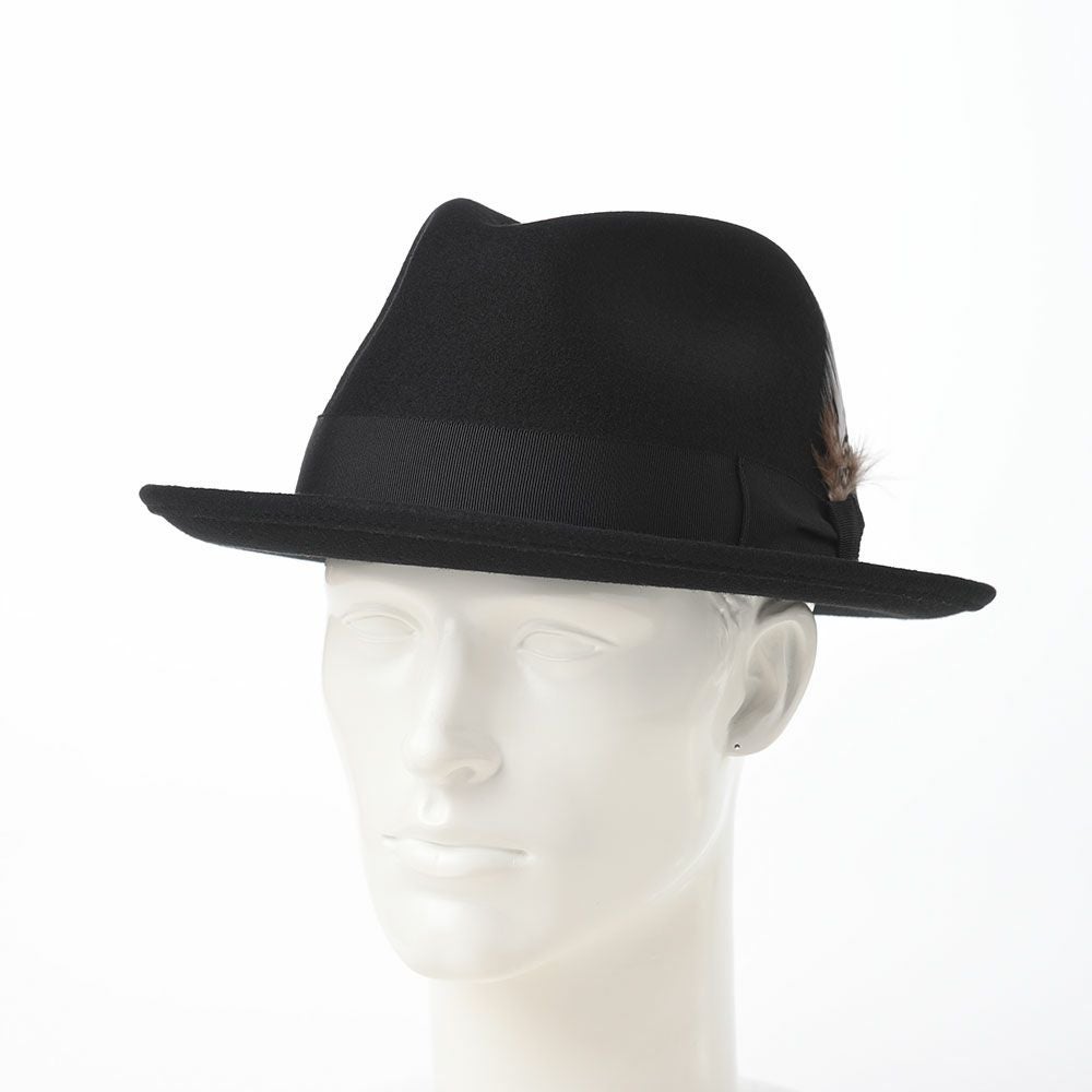 ステットソン Stetson ブラック　ウールフェルトハット 61センチ ステットソン フェルトハット CRUSHABLE WOOL HAT（クラッシャブル