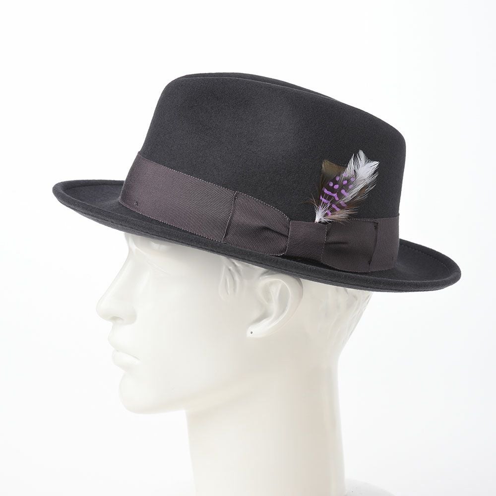 STETSON グレー ウール フェルトハット ステットソン フェルトハット CRUSHABLE WOOL HAT（クラッシャブル